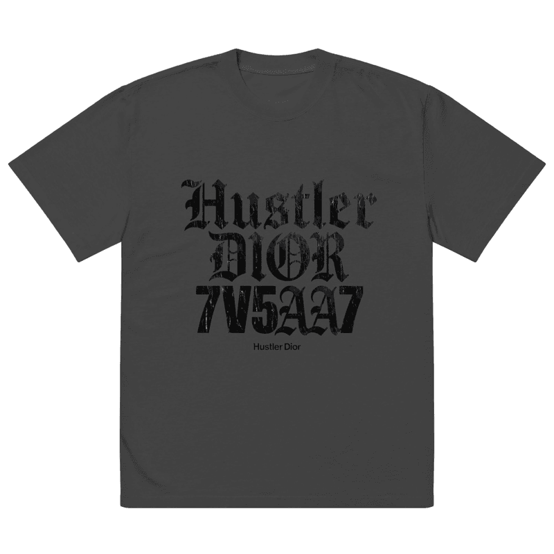 Hustler Dior Gothic Foil 7V5AA7 | Oversized Large Front in Faded Black
