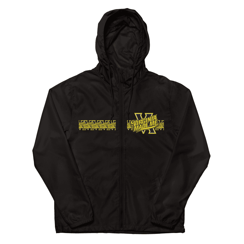 Virginia Bred Allstars Unisex lightweight zip up windbreaker in Black