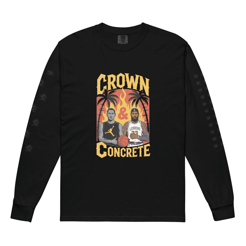 Crown & Concrete x Hustler Dior “Legends in the Fire” Long-Sleeve in Black