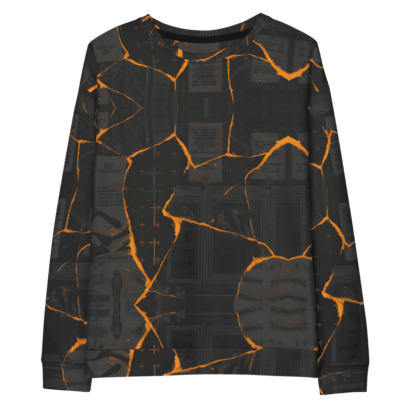 Lava Ashes" Longsleeve T-Shirt Unisex cotton sweatshirt retro y2k