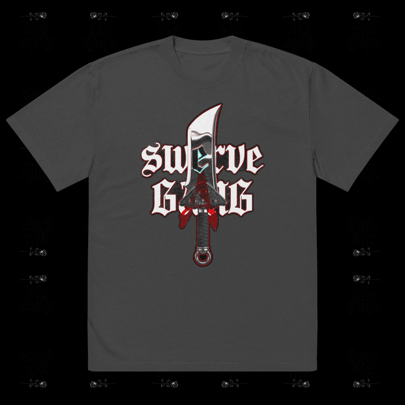 Knife Hand Trajectory Oversized faded t-shirt