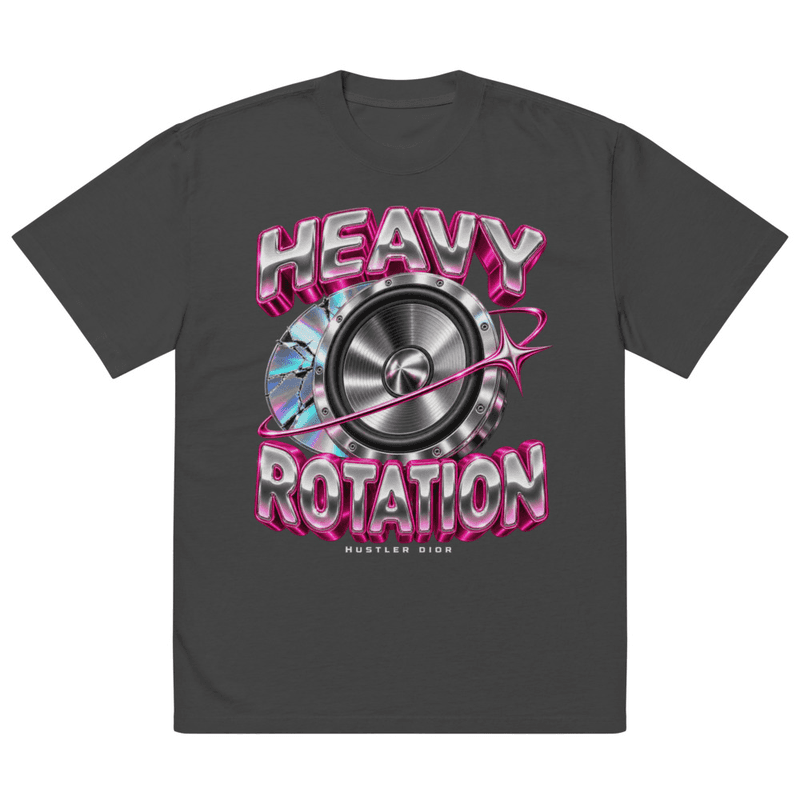  Hustler Dior Heavy Rotation | Oversized Large Front | Art Review in Faded Black