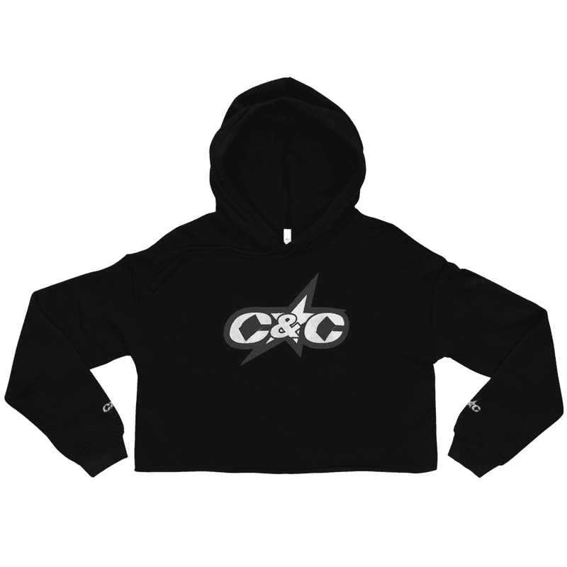 Crop Hoodie in Black