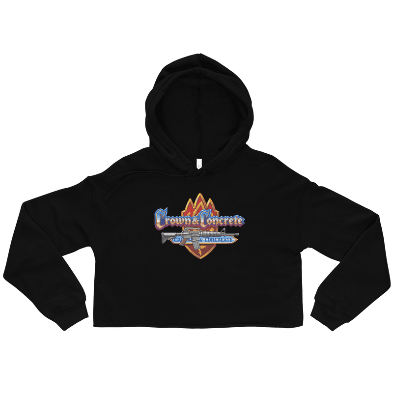 Crop Hoodie in Black