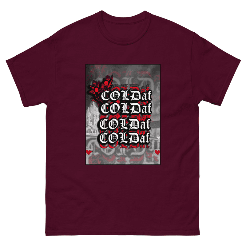 Men's heavyweight tee in Maroon