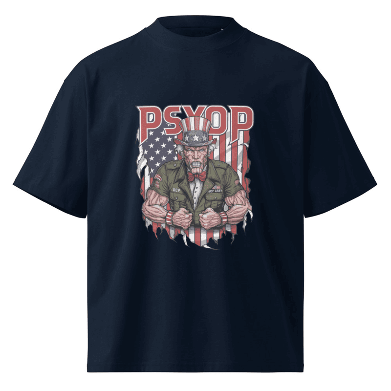 Uncle Sammy With The Blammy Unisex organic oversized high neck t-shirt