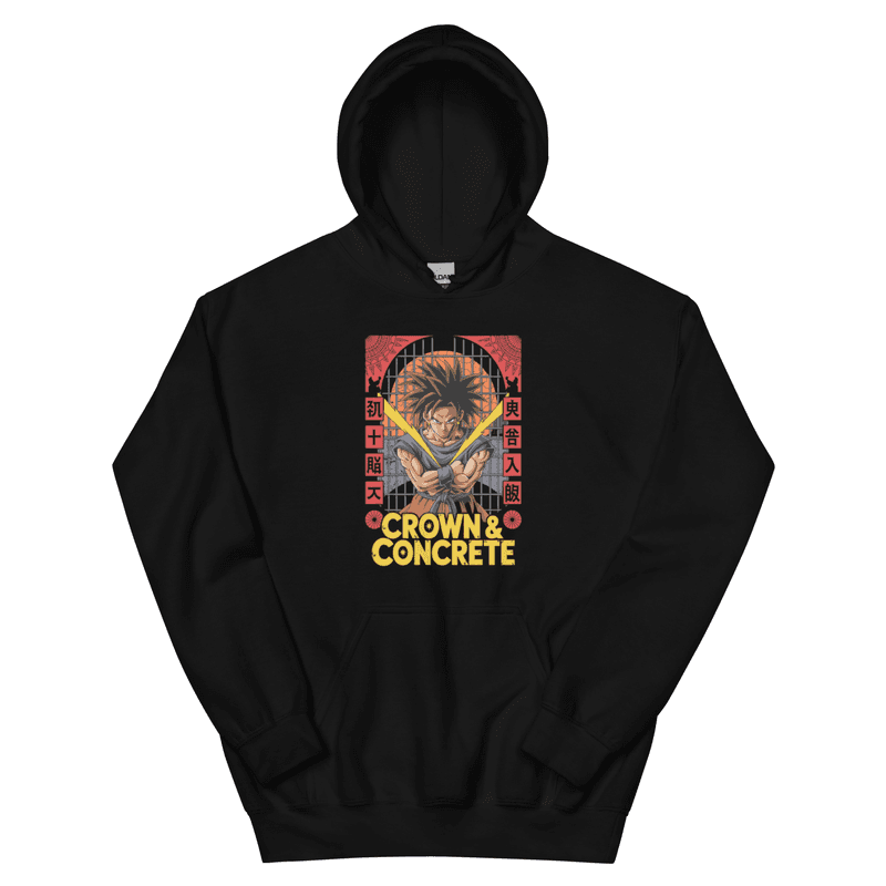 Crown & Concrete “Saiyan Surge” Neon-Pink Hoodie