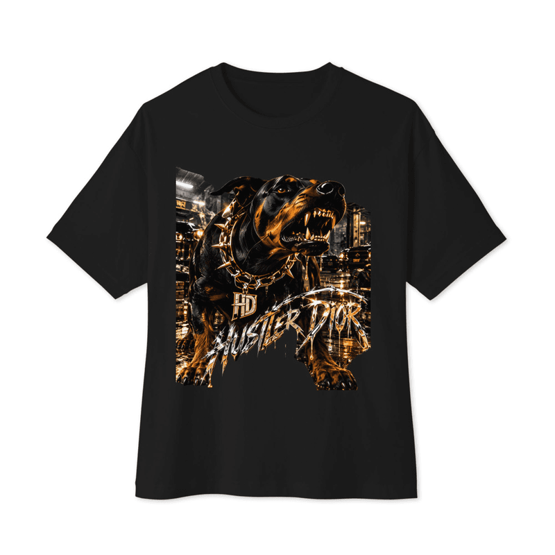 Hustler Dior Dog Gone Wildn Out Unisex oversized boxy tee in Black