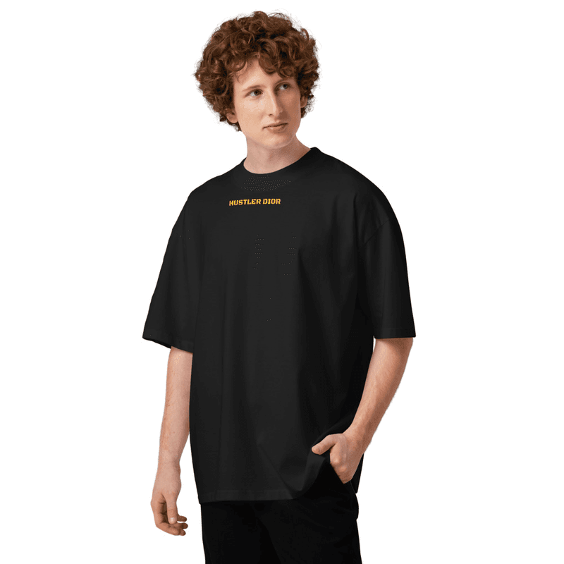 Hustler Dior Night Shift | Oversized Large Back | Art Review in Black