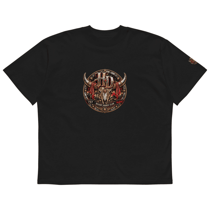 Trippy Hustler Dior Unisex organic oversized high neck t-shirt in Black