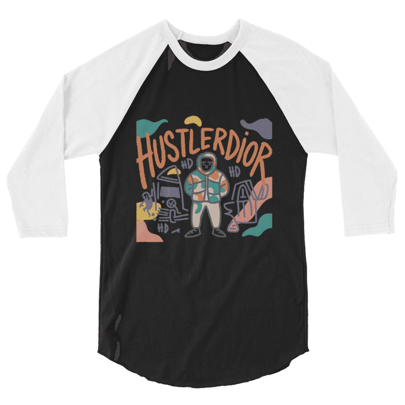Trippy Walk 3/4 sleeve raglan shirt Classic Cotton