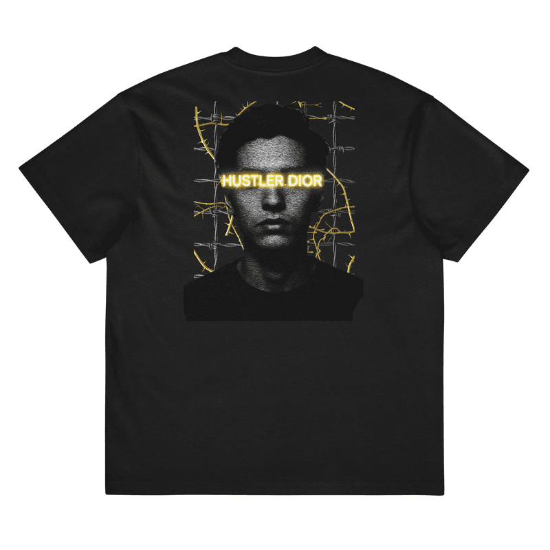 Barbed Wire Guess Who Men’s box tee in Black
