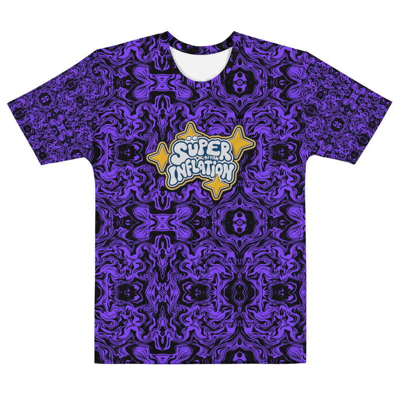 Electric Blue Vortex T Shirt | Star Graphic Men’s Cotton Crew Neck T-Shirt